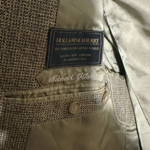 Bespoke Hemrajani Tweed Jacket Sz 42 r - Picture 3 of 6